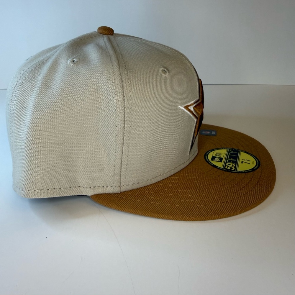 Dallas Cowboys New Era 59FIFTY Fitted Hat Ivory Tan Color Pack 7 3/8 NFL Cap NEW - Picture 5 of 8